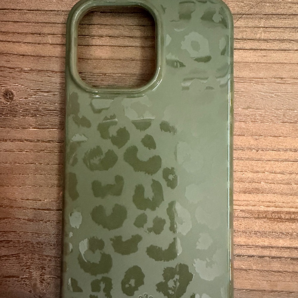 Velvet Caviar Green Leopard Phone Case